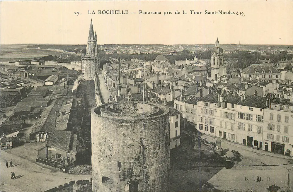 La Rochelle — Panorama vom Turm Saint-Nicolas — B.L.R. n°27 - Vorderseite
