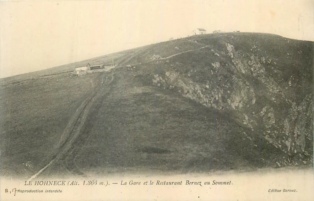 Der Hohneck (Höhe 1.366 m.) — Die Station und das Restaurant Bernez am Gipfel — Edition Bernez - Vorderseite