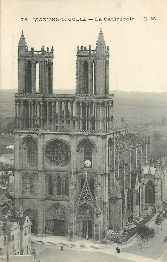 MANTES-la-JOLIE — Ansicht der Kathedrale — C.M. n°78 - Vorderseite