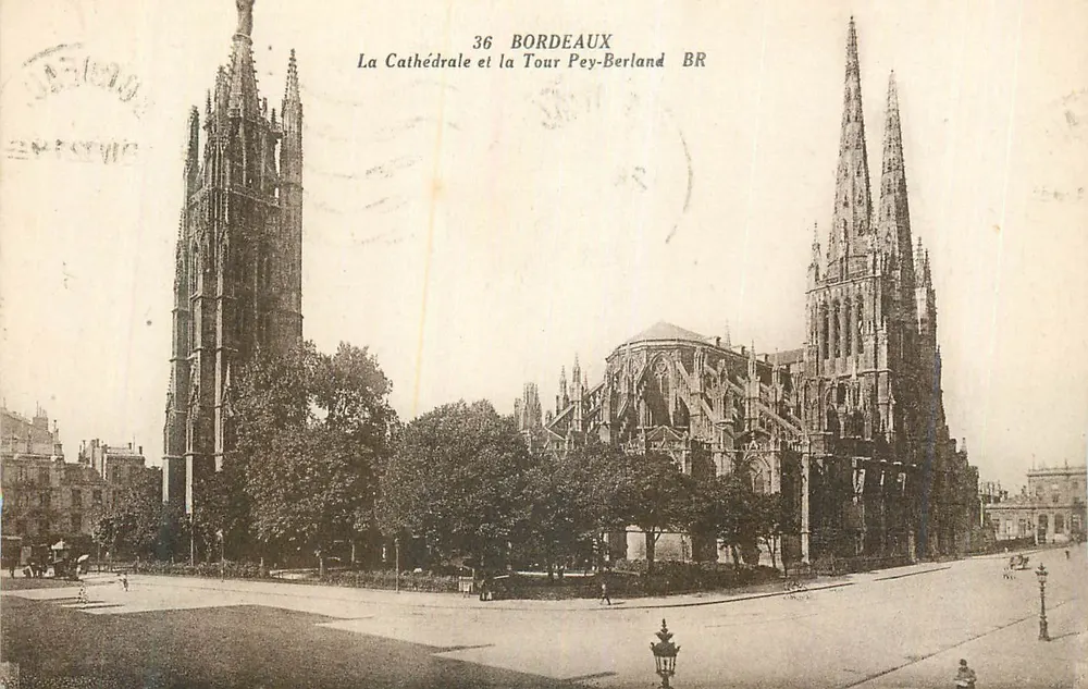 Bordeaux — Die Kathedrale und die Tour Pey-Berland — Verlag BR, Nr. 36 - Vorderseite