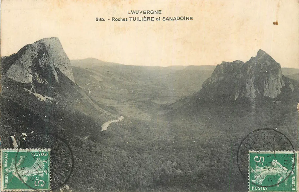 Auvergne - Tuilière- und Sanadoire-Felsen — Verlag: L'Auvergne, Nr. 395 - Vorderseite