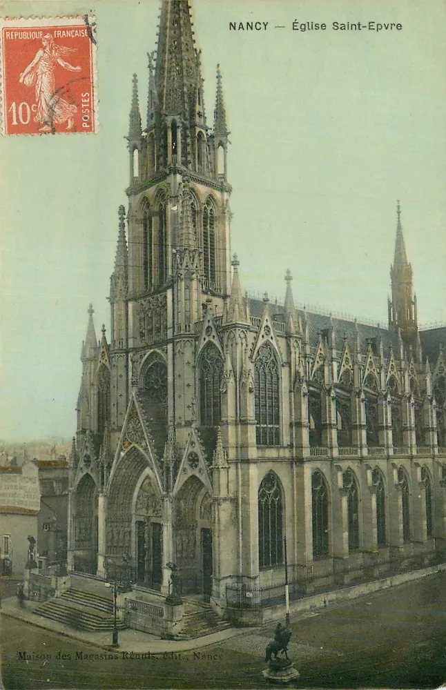 NANCY — Igreja de São Epvrê — Casa dos Magasins Réunis, Editora, Nancy - Frente