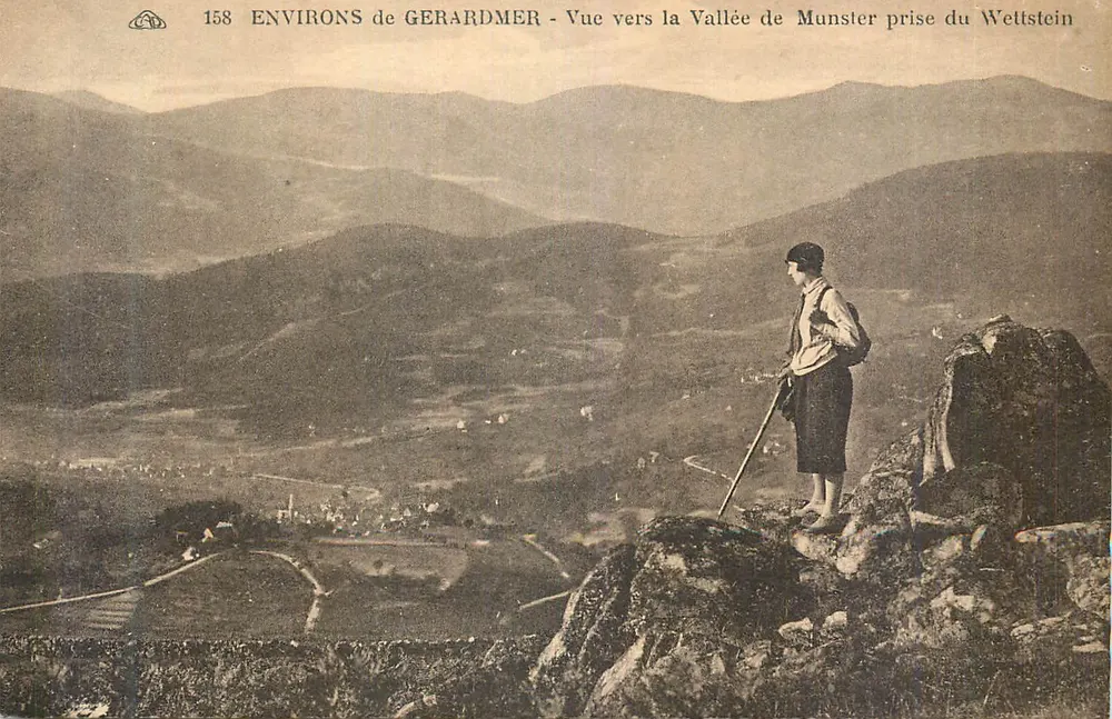 Um Gerardmer — Ansicht in Richtung der Tal von Munster vom Wettstein — n°158 - Vorderseite