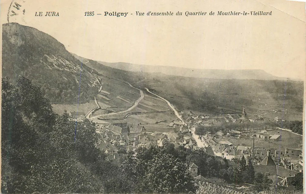 Poligny — Übersicht des Viertels Moutthier-le-Vieillard — LE JURA - Vorderseite