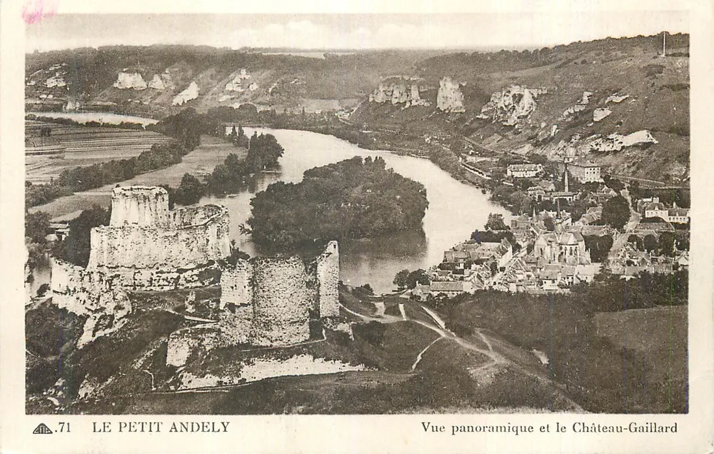 Le Petit Andely — Panoramablick und das Château-Gaillard — n°71 - Vorderseite