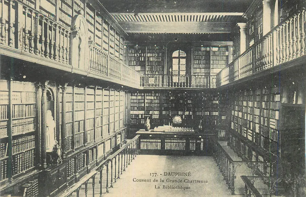 Couvent de la Grande-Chartreuse — La Bibliothèque — DAUPHINÉ - Recto