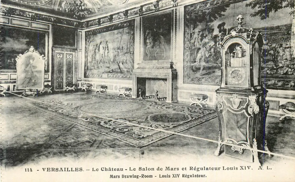 Versailles — Das Schloss — Der Salon de Mars und der Regulator Louis XIV — A. L. — n° 114 - Vorderseite