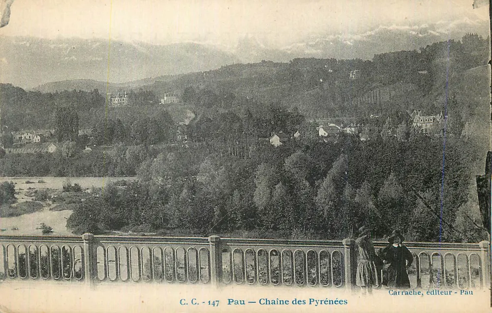 PAU — Cadeia dos Pirineus — Carrache, editor - Pau - Frente