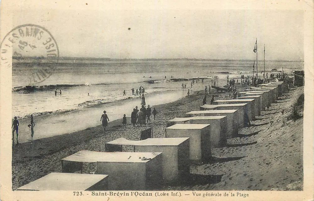 Saint-Brévin-l'Océan (untere Loire) — Allgemeiner Blick auf den Strand — n°723 - Vorderseite