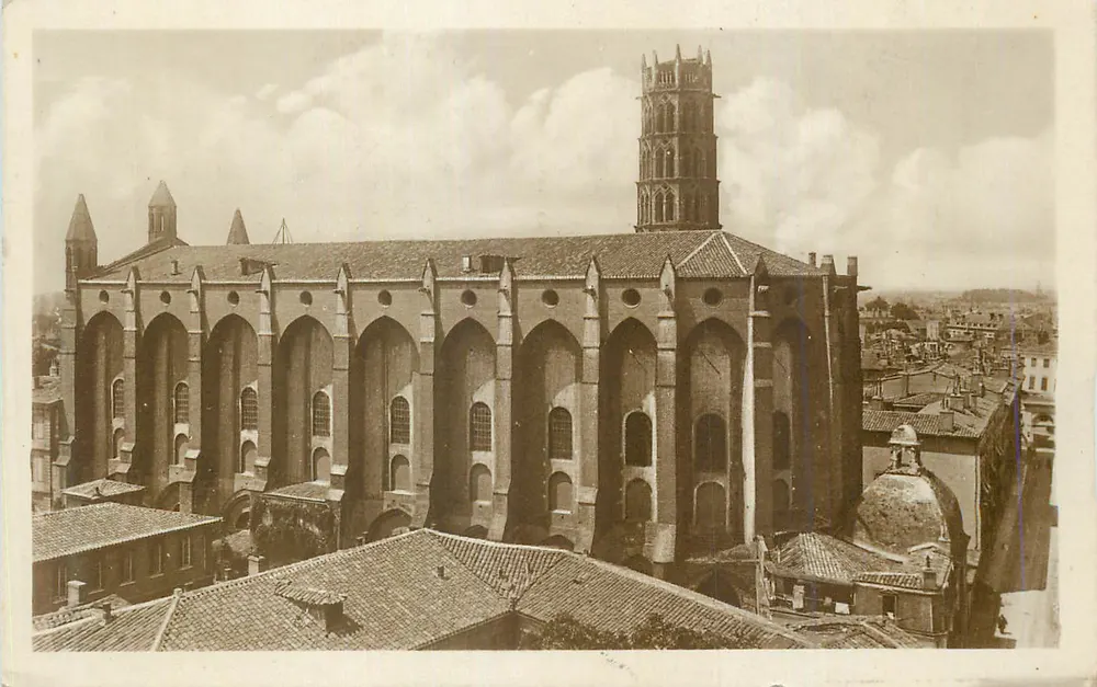 Kathedrale Saint-Étienne in Toulouse — Luftbild — Verlag nicht sichtbar - Vorderseite