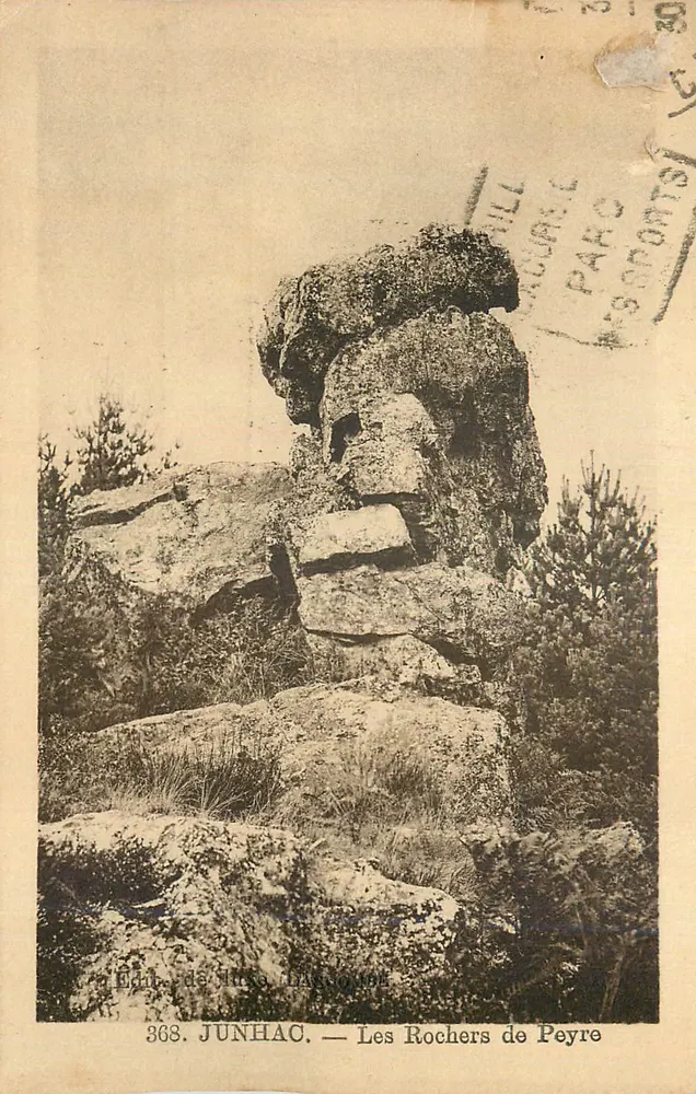 Junhac — Os Rochos de Peyre — Édit. de l'Impr. Hannonier - Frente