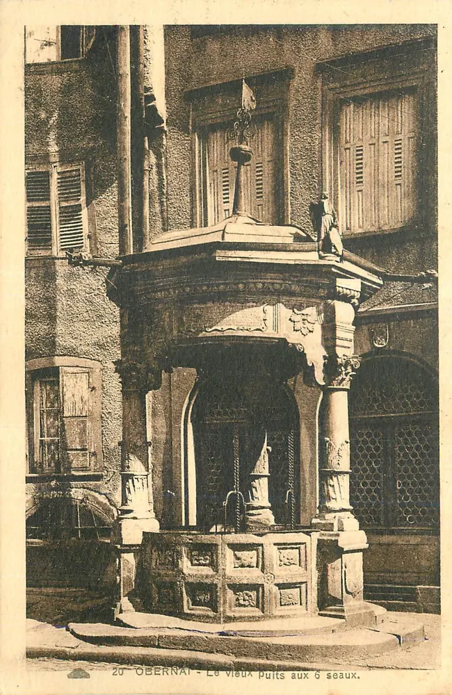 Obernai - Der alte Brunnen mit sechs Eimern — unbekannter Verleger, n° 20 - Vorderseite