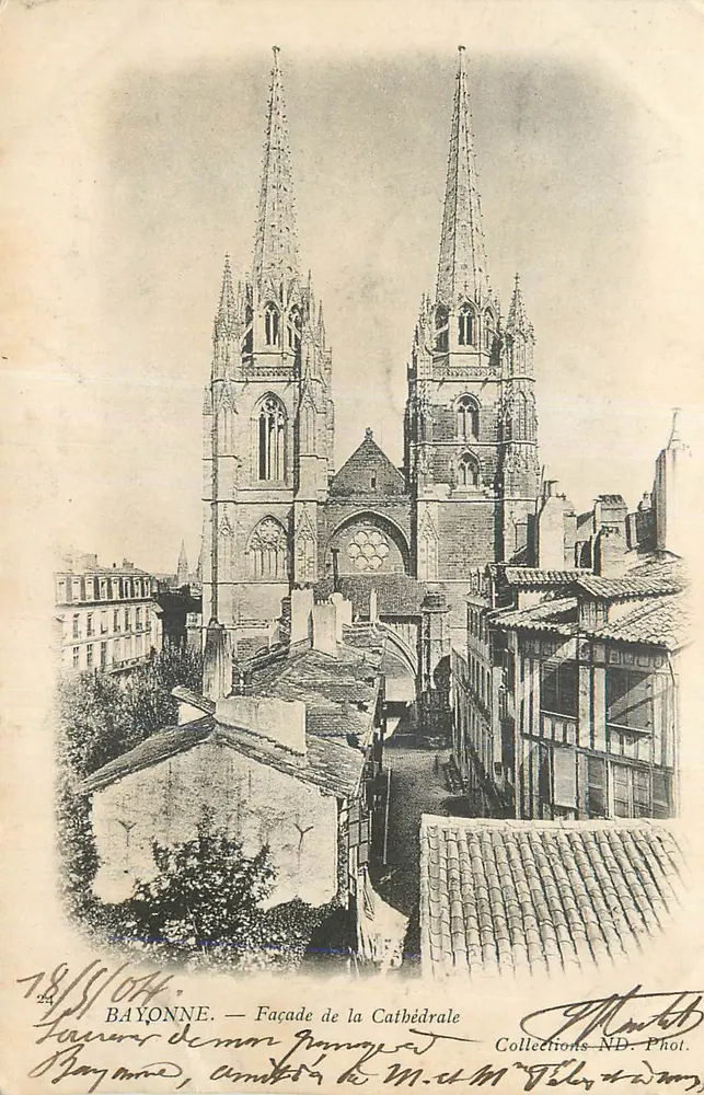 Bayonne — Fassade der Kathedrale — Collections ND. Phot. - Vorderseite