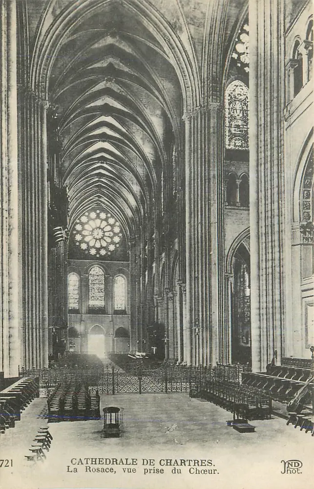 Chartreser Kathedrale — Die Rose, Ansicht vom Chor - Vorderseite