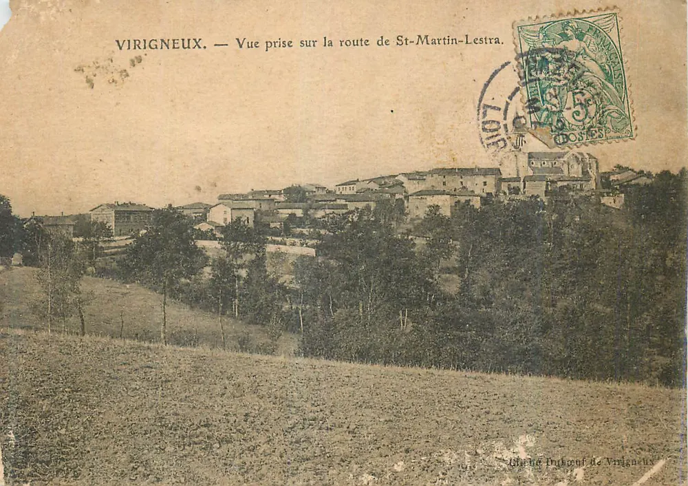 Virigneux — Blick vom Weg nach St-Martin-Lestra — Verleger Drucker von Virigneux - Vorderseite