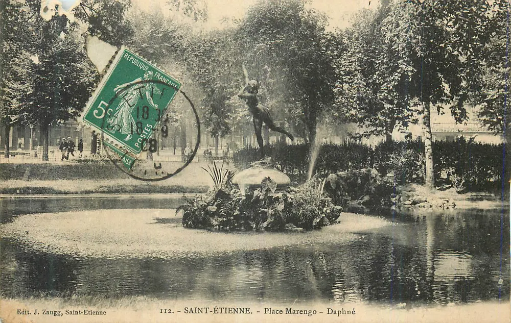 Saint-Étienne — Place Marengo — Daphné — Edit. J. Zaugg, Saint-Étienne - Recto