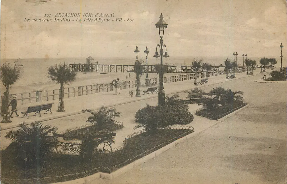Arcachon (Côte d'Argent) — Die neuen Gärten - Die Jetty von Eyrac - BR - 891 - Vorderseite