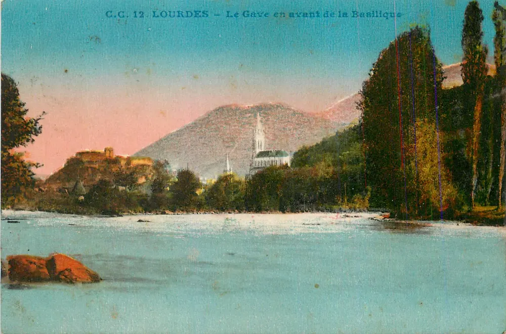 Lourdes — Der Gave vor der Basilika — C.G. 12 - Vorderseite