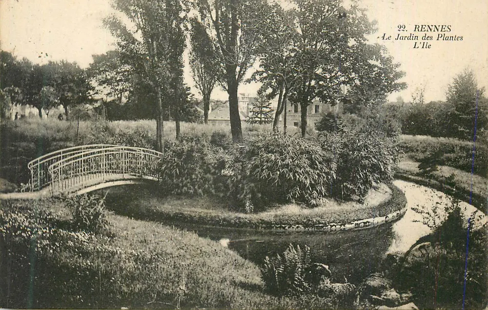 Rennes — Le Jardin des Plantes, L'Île — éditeur imprimeur non visible - Vorderseite