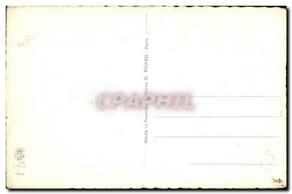 Herzen und Blumen — Frohe Geburtstagskarte — G. PICARD, Paris - Rückseite