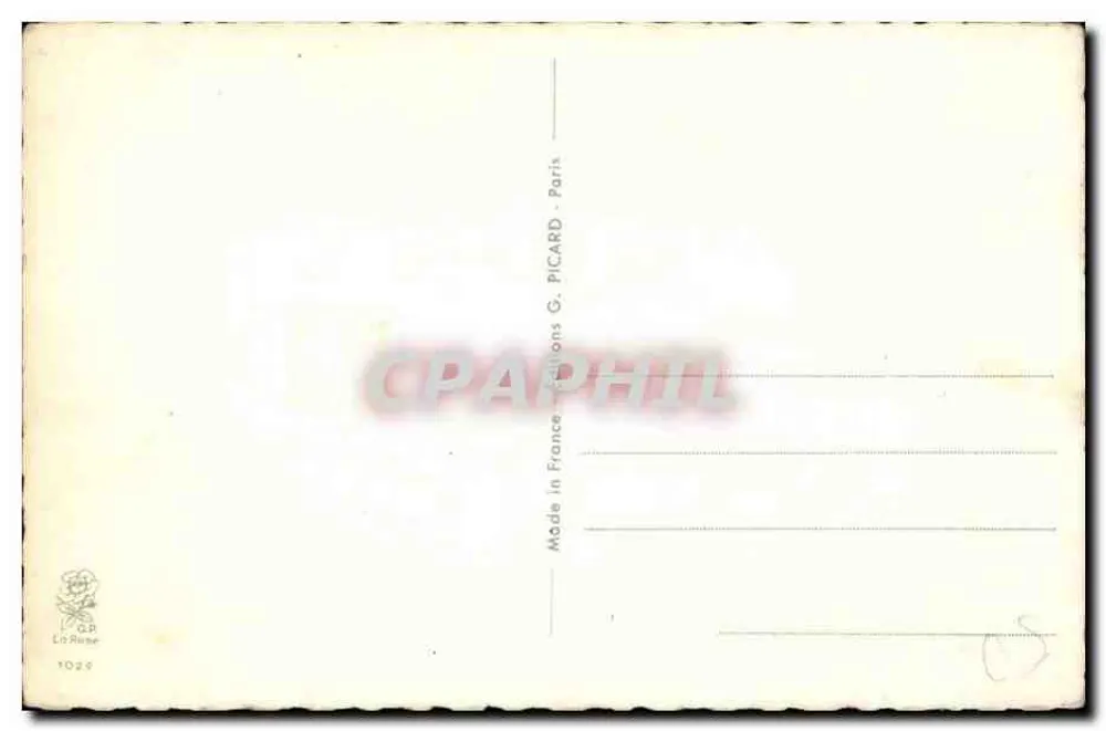 Liebende Paare — Frohe Geburtstagskarte — G. PICARD, Paris - Rückseite