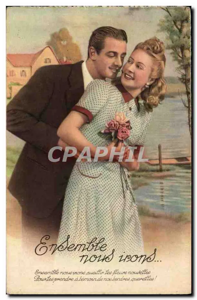 Couple amoureux — scène romantique — Collection Chromatique N°6 - Recto