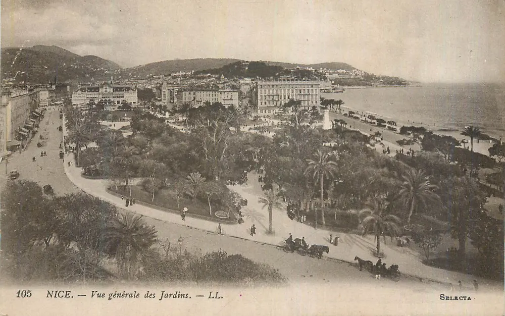 NICE — Vista geral dos Jardins — LL. — SELECTA - Frente