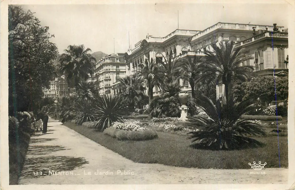 Menton — Ogród Publiczny — Munier, nr 133 - Awers