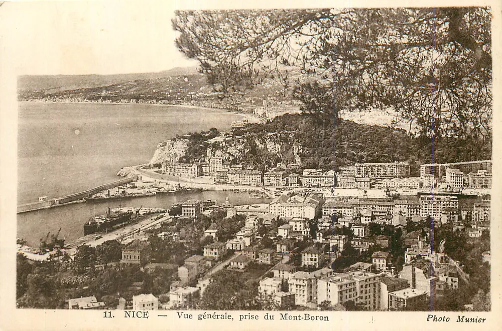 NICE — Vista general, tomada desde el Mont-Boron — Foto Munier - Anverso