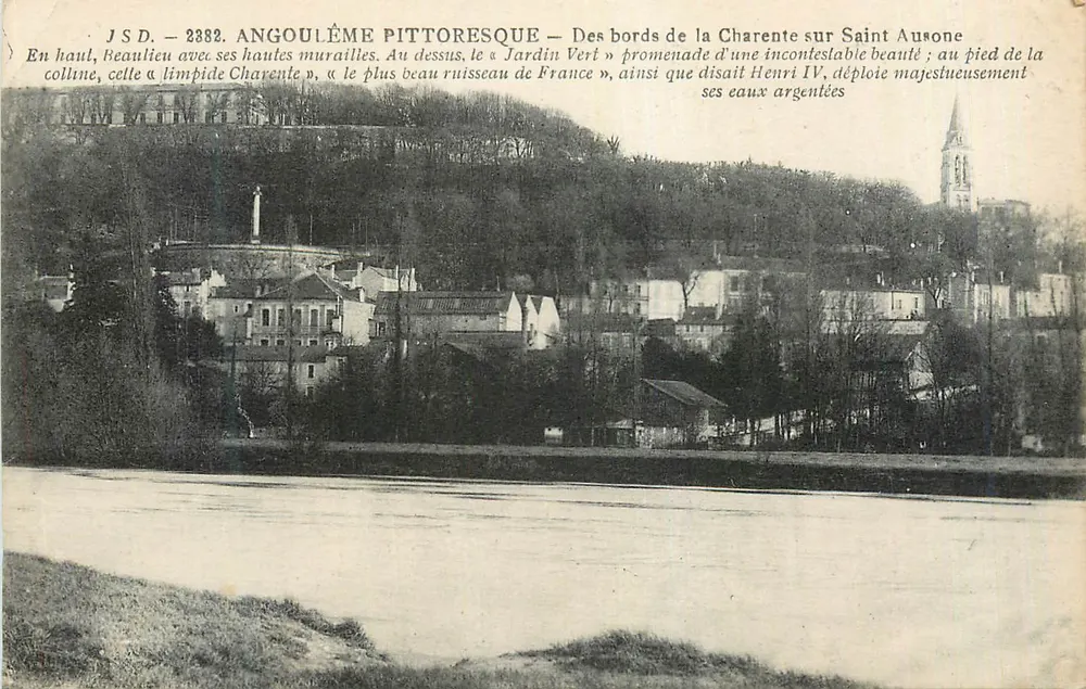 Pittoreskes Angoulême — Ansicht der Ufer der Charente in Saint-Aurone — J.S.D. n°2882 - Vorderseite