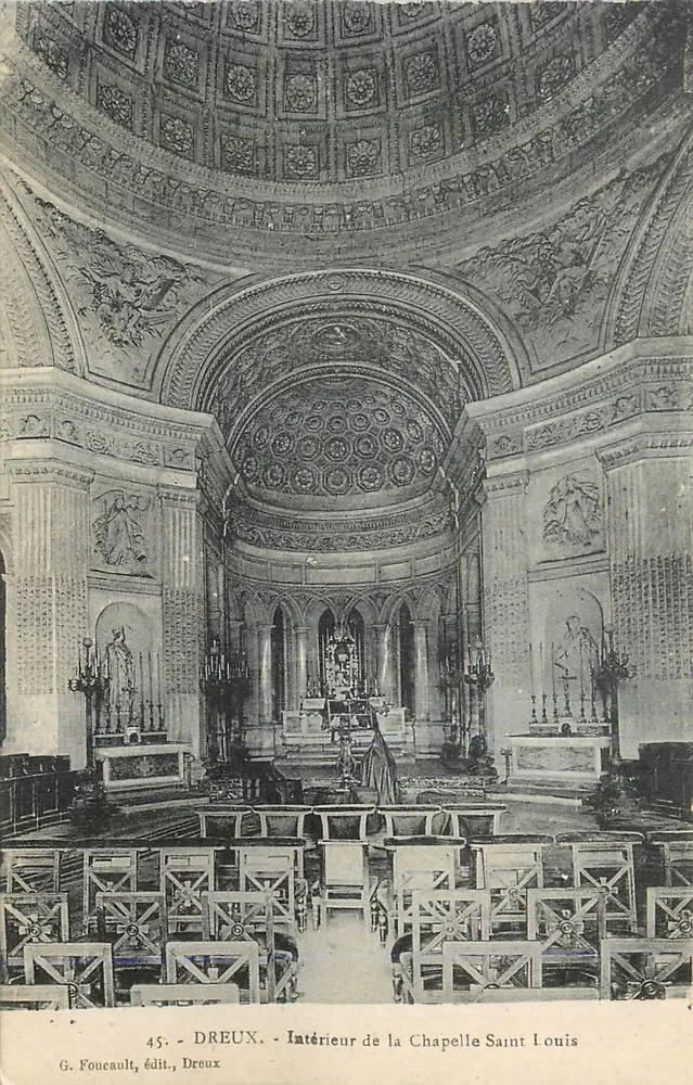 Dreux — Intérieur de la Chapelle Saint Louis — G. Fonceault, édit., Dreux - Recto