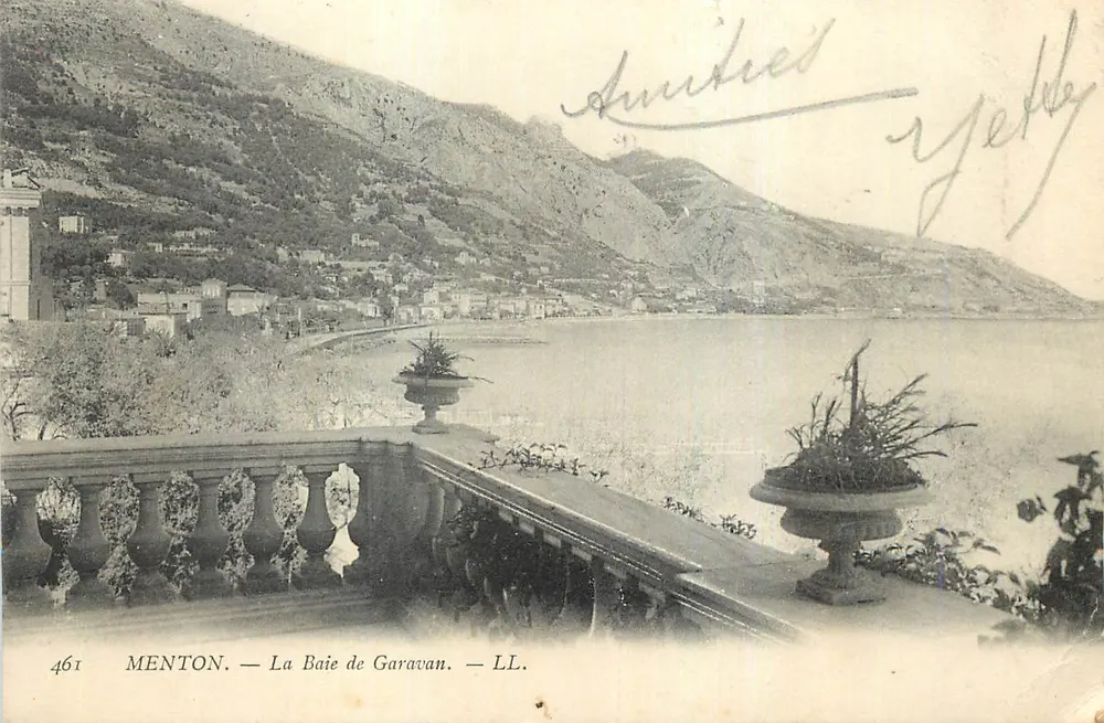 Menton — A Baía de Garavan — LL. — n° 461 - Frente