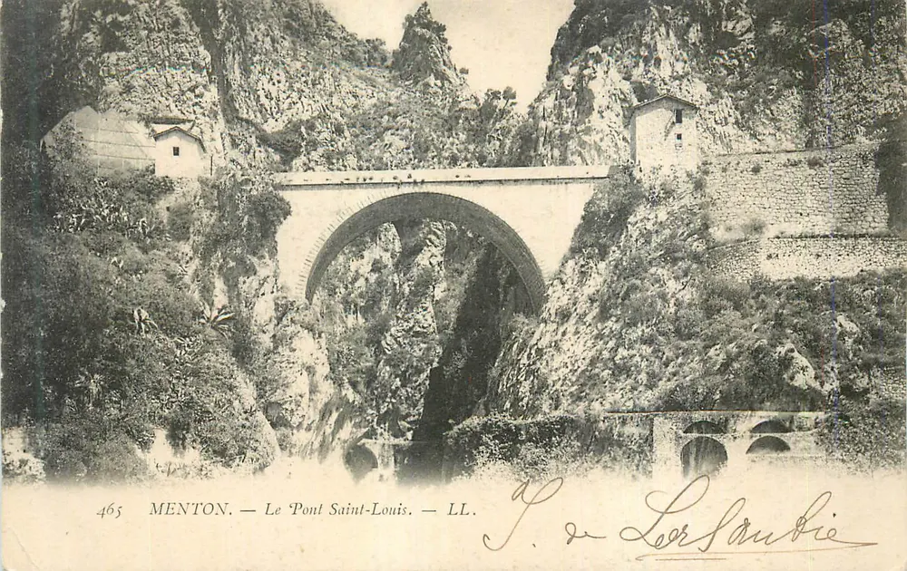 Menton — O Ponte Saint-Louis — LL. — P. de Lorsanubie - Frente