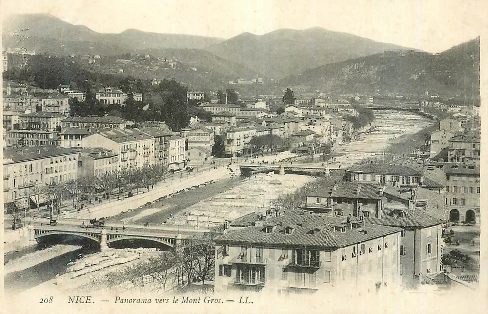 Nice — Panorama naar de Mont Gros — LL. n° 208 - Voorkant