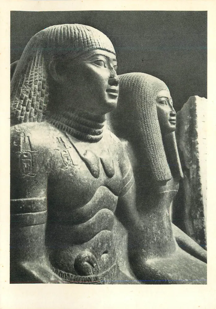 Ägyptische Statuen — Museum von Kairo — Poste Editions - Vorderseite