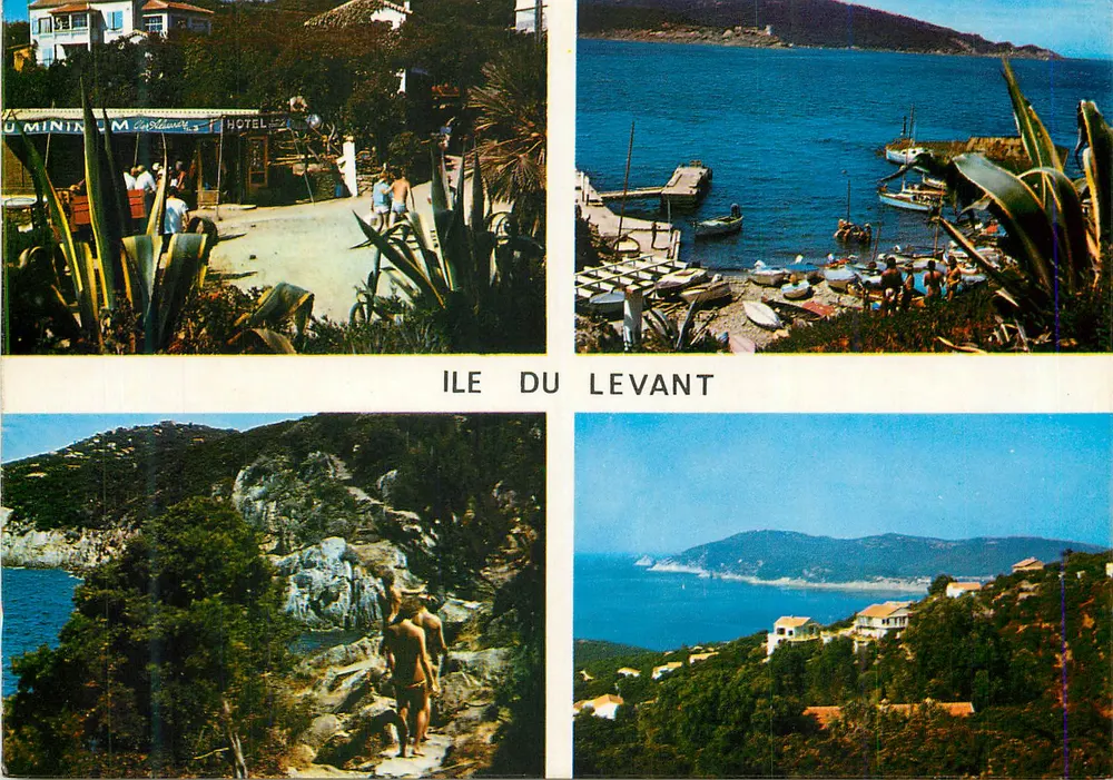 Ile du Levant — Panoramablick und Hotel Le Minium — Verleger nicht sichtbar - Vorderseite