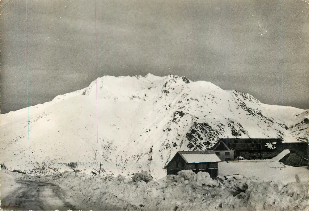 Mont Blanc — winterliche Ansicht mit Chalet — unbekannter Verleger - Vorderseite