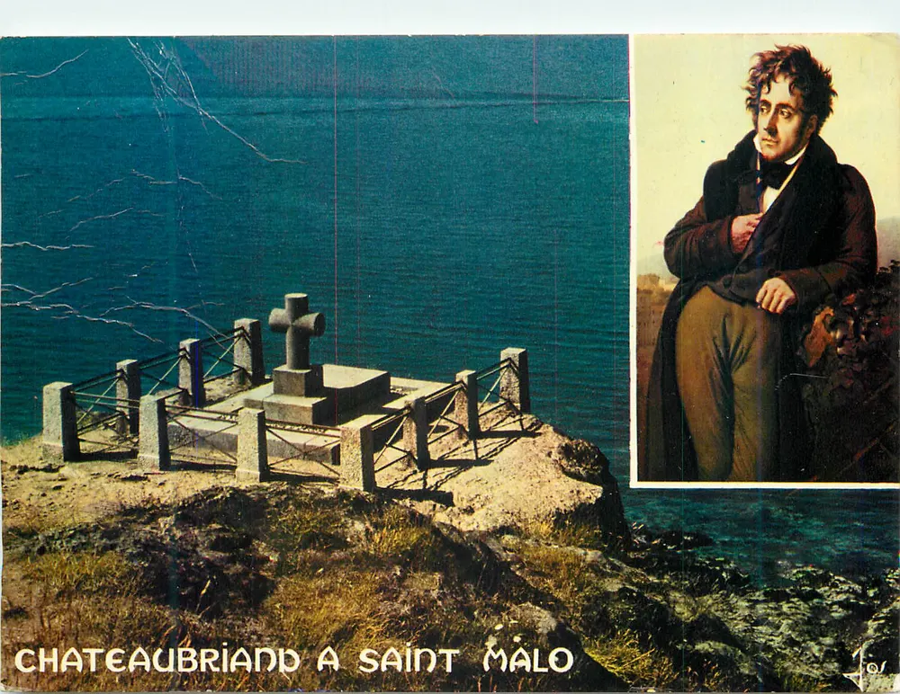 Châteaubriand in Saint-Malo — Denkmal und Porträt — Verlag J. Jourdan - Vorderseite
