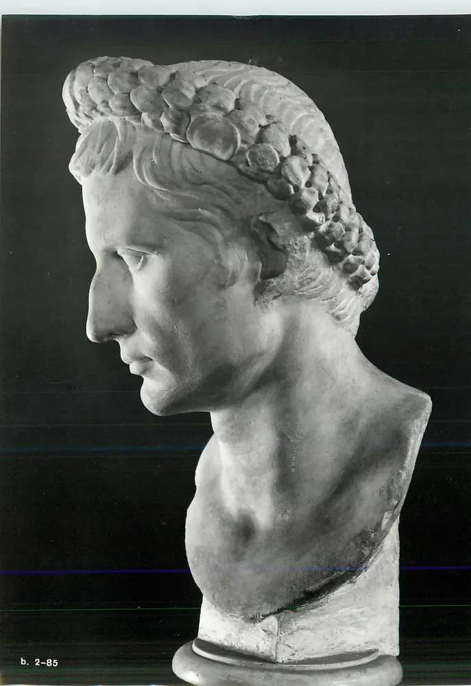 Busto antiguo en mármol — perfil — editor desconocido, n° de serie b. 2-85 - Anverso