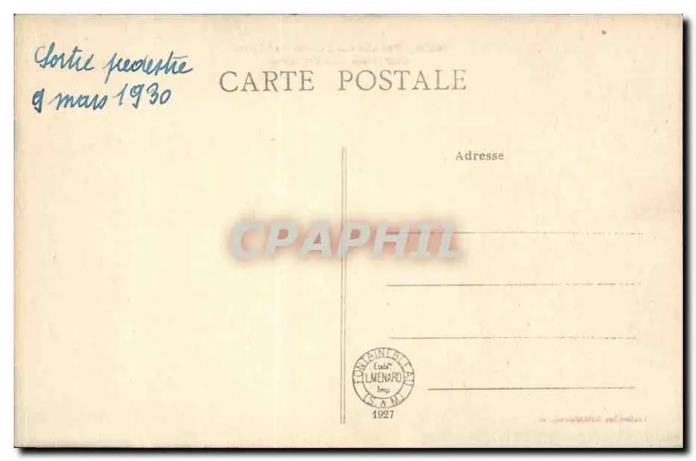 Schloss Fontainebleau — Ovaler Hof — Der Baptistiner — Edition Amélie, Nr. 1006 - Rückseite