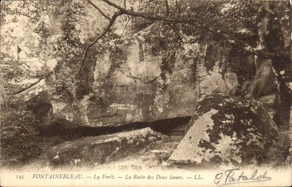 Fontainebleau — Die Forêt — La Roche des Deux Sœurs — LL. — G. Fatalist — n°145 - Vorderseite