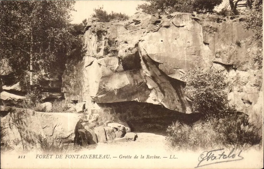 Wald von Fontainebleau — Höhle der Ravine — Verlag LL, Nr. 211 - Vorderseite