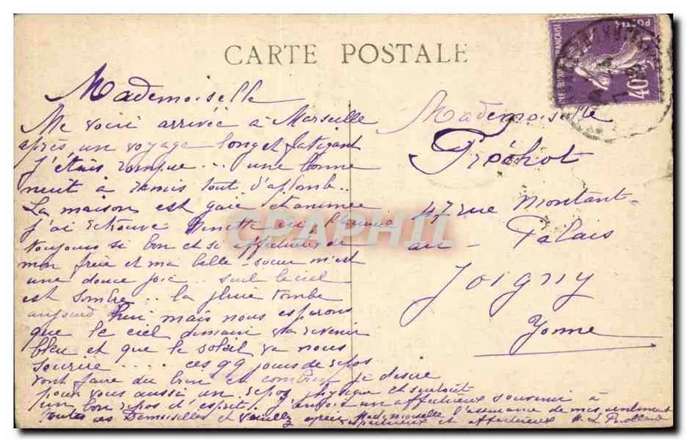 Marselha — Forte de São João — Editor não identificado, número de série não visível - Verso
