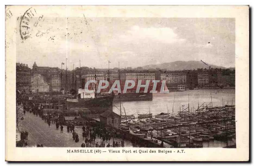 Marseille (49) — Alter Hafen und Quai des Belges — A.T. - Vorderseite