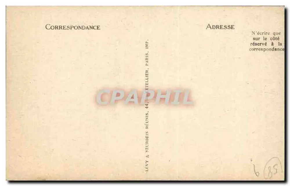 Ansicht der Stadt Sens — Verlag Lévy & Neurbein Réunis, Paris - Rückseite