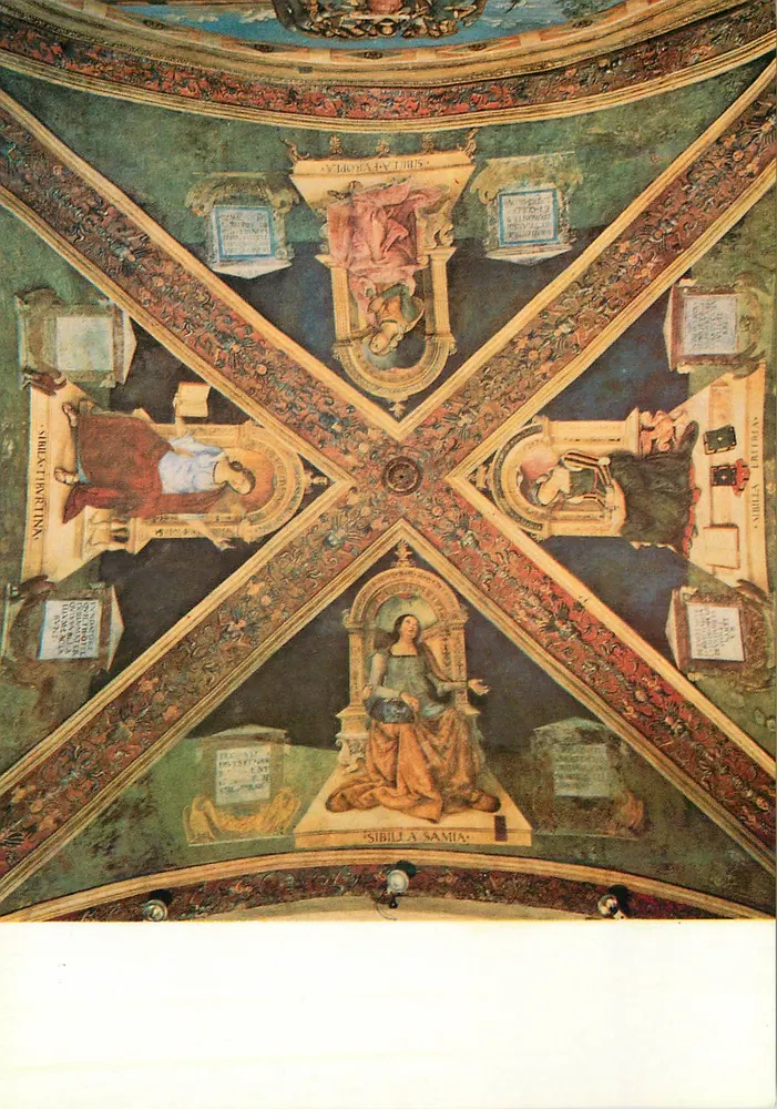 Geschilderd plafond van de kapel van de Sibyllen — fresco van de Sibylle Samie — onbekende uitgever - Voorkant