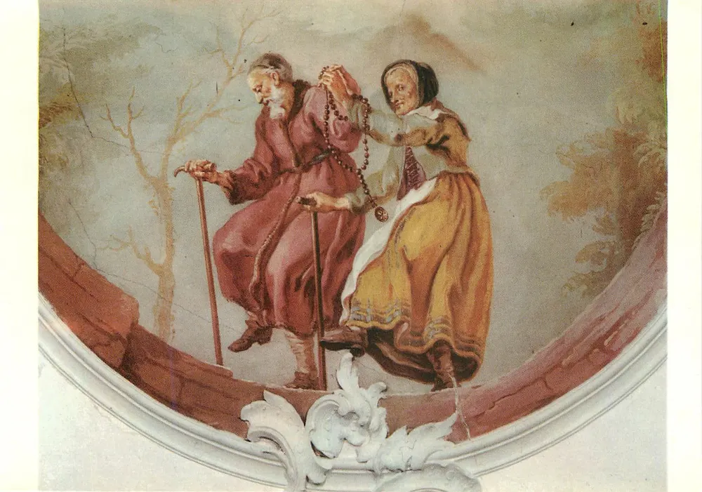Sainte Thérèse und Sainte Catherine — Innenfresko — unbekannter Verleger, Seriennummer nicht sichtbar - Vorderseite