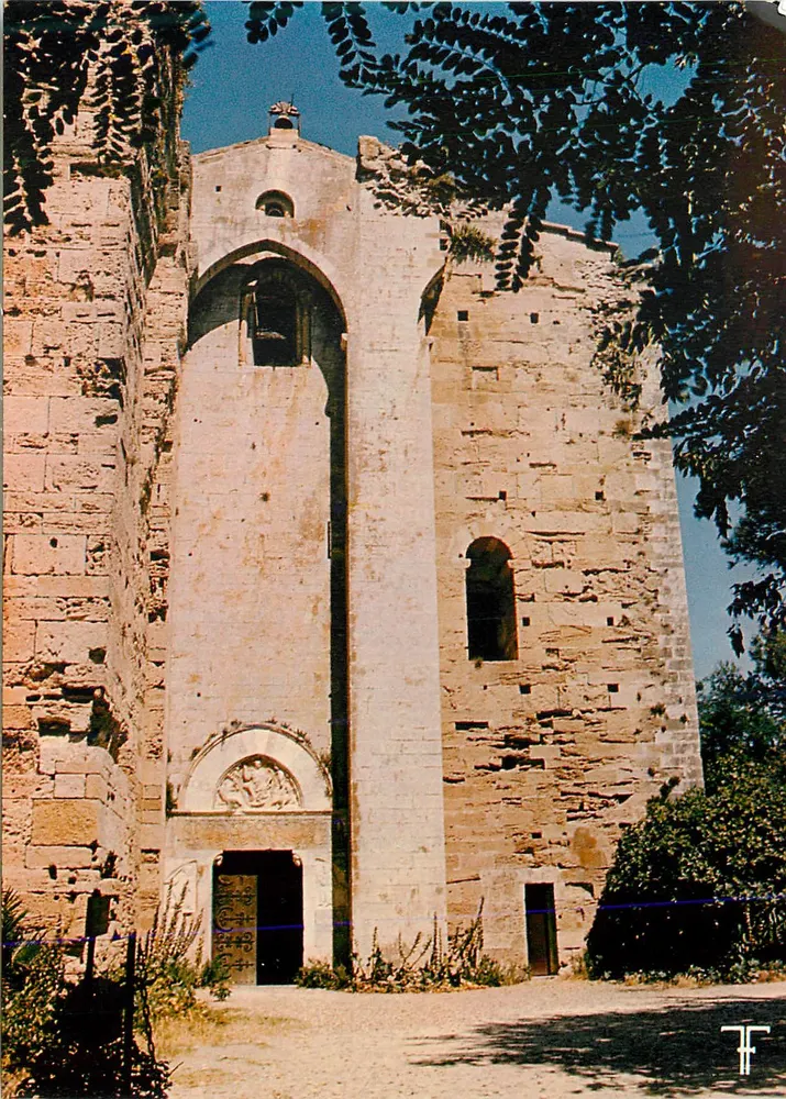 Ruine dell'abbazia di Santa Maria di Fontfroide — vista della facciata — editore TF - Recto