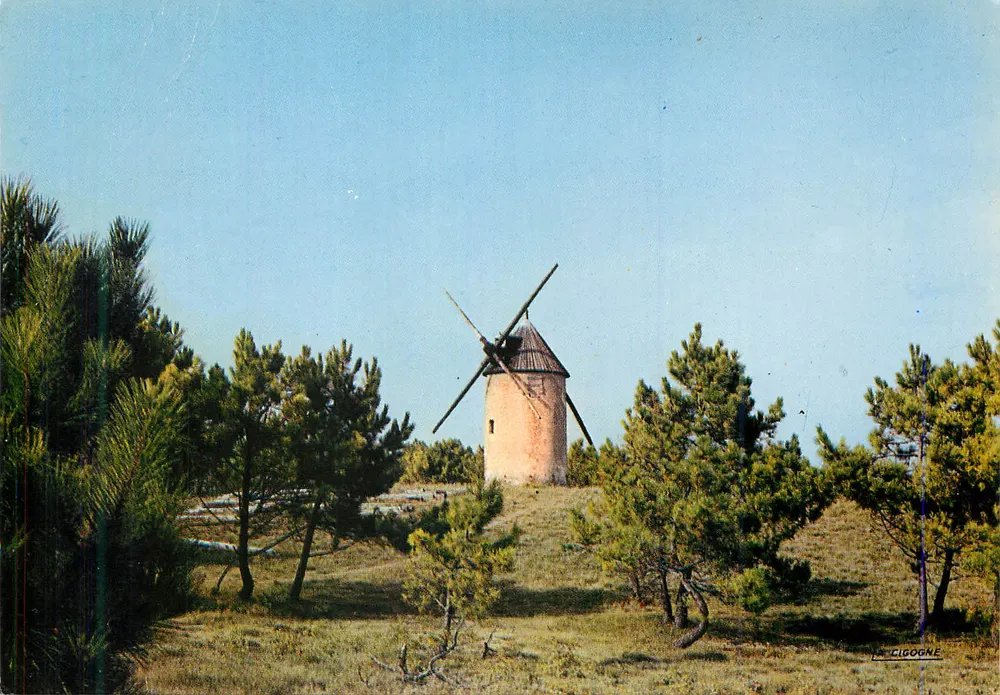 Windmühle — mediterranes Landschaftsbild — CIGOGNE - Vorderseite