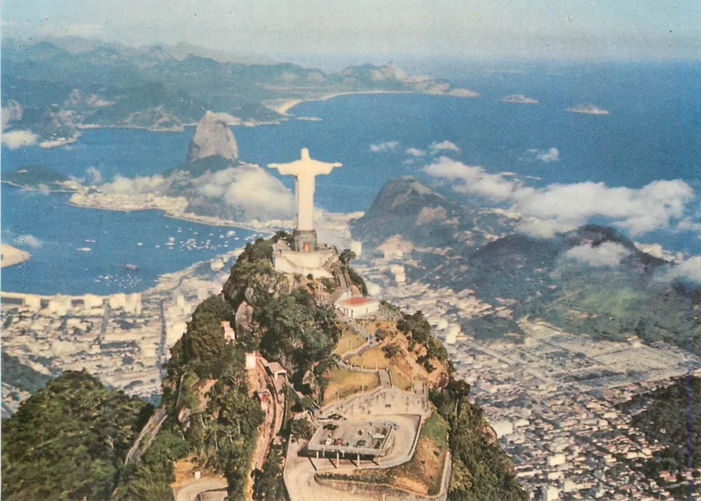 Christus der Erlöser — Rio de Janeiro — Luftbild — Verlag nicht sichtbar - Vorderseite